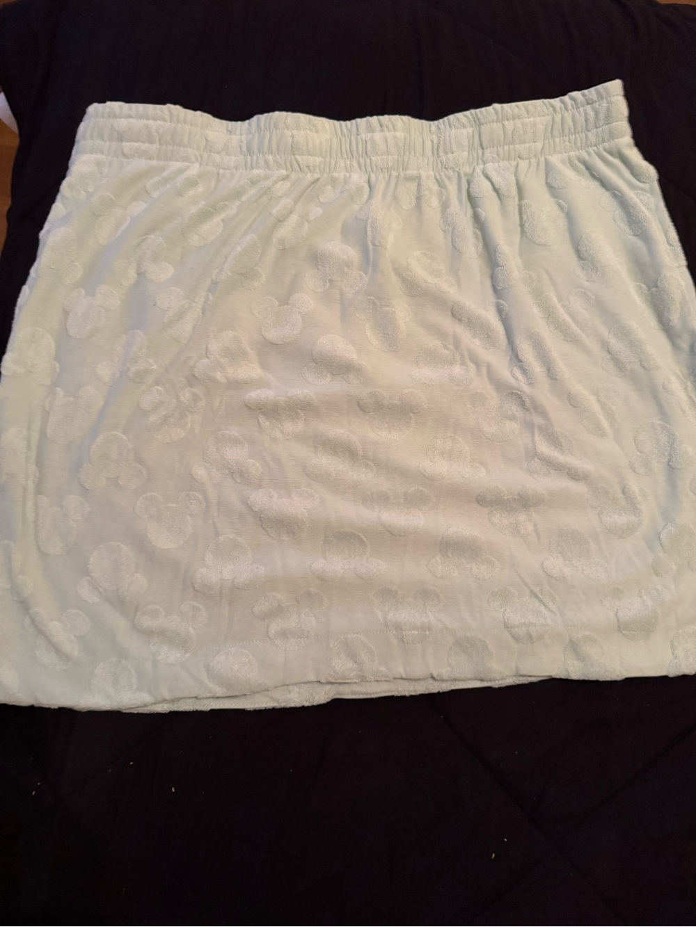Disney Light Blue Mini Skirt with Embossed Mickey Pattern